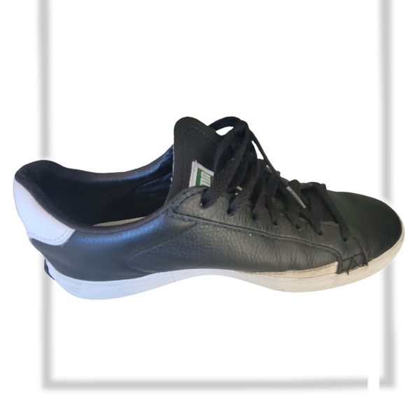 𝅺MEN'S Black Match 74 Leather Sneakers US 7 - Picture 6 of 14